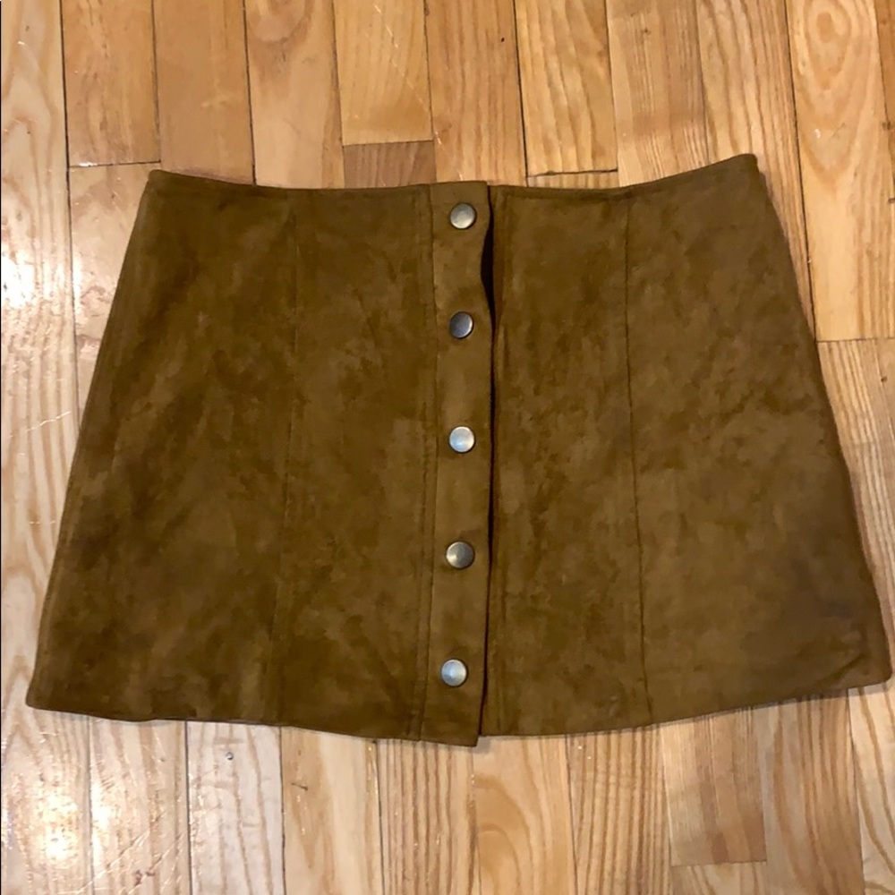 Brown suede skirt from LF.